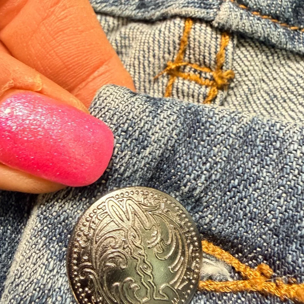 Seven7 Women's Medium Blue Flare Jeans - Picture 2 of 8